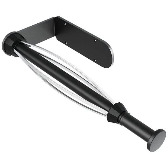 Under-Cabinet Paper Towel Holder – Adhesive/Wall Mount, One-Handed Tear with Ratchet Mechanism | Black Kitchen & Bathroom Essential