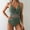 Army Green, variant on UTSJKR Womens Mesh One Piece Swimsuits Tummy Control Crisscross V Neck Push up Bathing Suits Sexy Adjustable Straps Swimwear Wine M