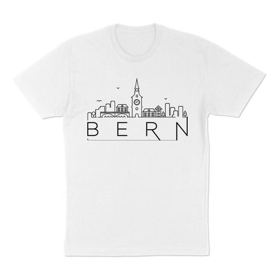 Skyline Bern Switzerland Shirt Unisex Large White
