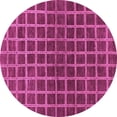 thumbnail image 1 of Ahgly Company Indoor Round Checkered Purple Modern Area Rugs, 6' Round, 1 of 4
