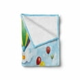 thumbnail image 2 of Pinwheel Soft Flannel Fleece Throw Blanket, Floral Spring Field with Hot Air Baloons Rainbow Clouds Daisy Garden Landscape, Cozy Plush for Indoor and Outdoor Use, 50" x 60", Multicolor, by Ambesonne, 2 of 6