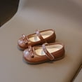 thumbnail image 4 of hoksml Girls Mary Jane Flats with Bow Toddler Little Kid Cute Dress Shoes for School Uniform Daily Wear, 4 of 8