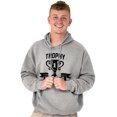 thumbnail image 5 of Cool Trophy Husband Number 1 Hubby Hoodie Hooded Sweatshirt Men Brisco Brands S, 5 of 6