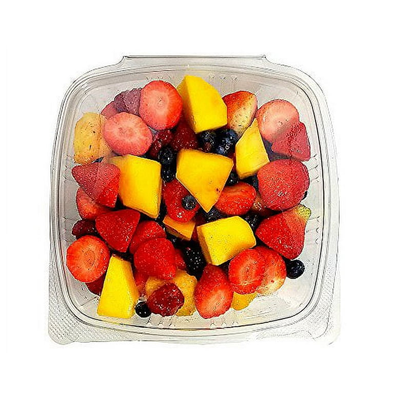 Choice 24 oz. Clear RPET Hinged Deli Container - 200/Case