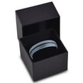 thumbnail image 3 of P. Manoukian Tungsten Wedding Band Ring 4mm for Men Women Blue Grey Domed Brushed Lifetime Guarantee Size 8.5, 3 of 4
