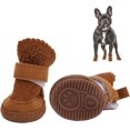 thumbnail image 4 of Botas para perros Yjmei 2 pares zapatos de invierno antideslizantes con suela de goma color rosa, 4 of 5