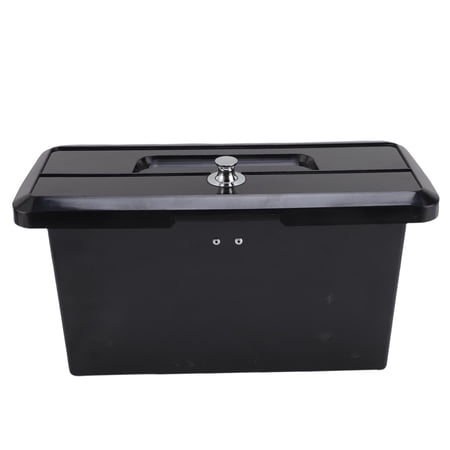 Xirurus Marine Boat Storage Compartment Lockable Plastic Glove Box Double Cup Holder Black, 14.57 in / 37 cm
