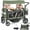 Green, variant on SACVON 4-Seater Stroller Wagon with Side Entry, Canopy & Snack Tray, Includes Detachable Storage Bag That Converts to a Backpack–Black