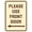 Ivory/Dark Brown, variant on Signs ByLITA Portrait Round Please Use Front Door Left Arrow Sign - Laser-Engraved Lettering | Durable ABS Plastic | Vibrant Colors | Powerful Foam Tape (Ivory/Dark Brown) - Medium