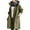 Army Green, variant on Women's Anoraks Womens Winter Loose Hooded Wild Elegant Windbreaker Comfortable Coat Outwear Khaki XXL