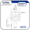 thumbnail image 4 of Appli Parts APFM-341E 34W refrigeration condenser and evaporator motor 115V 60Hz 1.5A 1450rpm includes base and 12in aluminum Fan Blade CCW shaft end Universal fit, 4 of 9