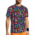 thumbnail image 2 of T Shirt For Men Sports Mushroom Foray T-Shirts Trending Colorful Mushrooms Beach Tees O Neck Street, 2 of 7