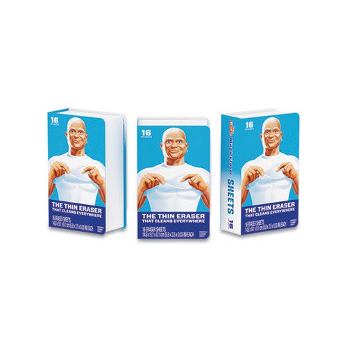 Magic Eraser Sheets 3.5 x 5.8, 0.03" Thick. White, 16/Pack, 3 Packs
