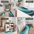 thumbnail image 5 of Blue and Gold Marble Shimmer Waves Pattern Kitchen Rugs Sets Of 3,Kitchen Runner Rugs Non Skid Washable,Decorative Kitchen Floor Mats for Kitchen,Sink,Laundry,17"x30"+ 17"x47" + 17"x59", 5 of 6