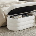 thumbnail image 5 of Gericco Ample Storage Space Ottomans, Linen Beige Solid Print, 17.70x49.20x18.10 in, 5 of 5