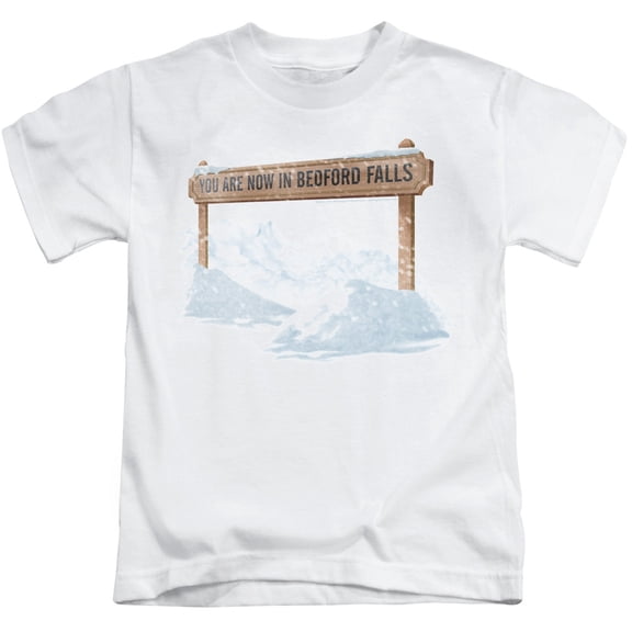Its A Wonderful Life Bedford Falls Youth 18/1 T-Shirt White