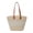 Khaki-White, variant on Boho Women Straw Tote Bag, Large Capacity Weaving Top Handle Bag for Summer Vacation Travel Beach Shopping Work Daily Use (Striped Black)