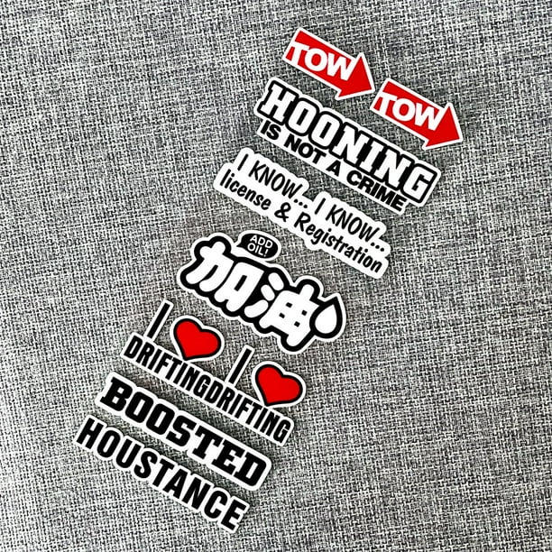 JDM - adhesivo reflectante para logotipo de coche (3 m, impermeable, impermeable, decoración de casco) huangjie unisex