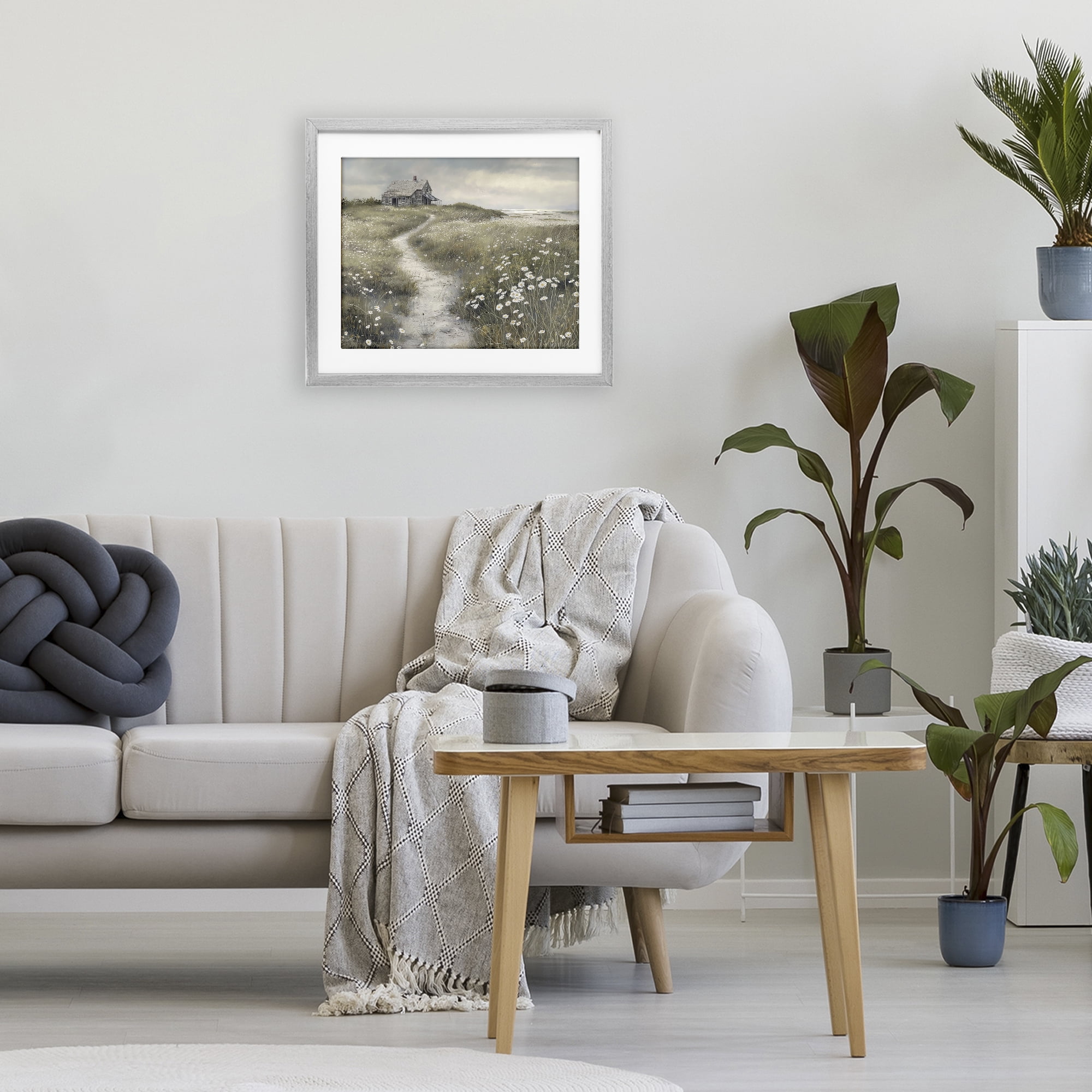 Stupell Industries Pathway To Coastal Cottage Gray Framed Print Under Glass, design by Imagine It Images