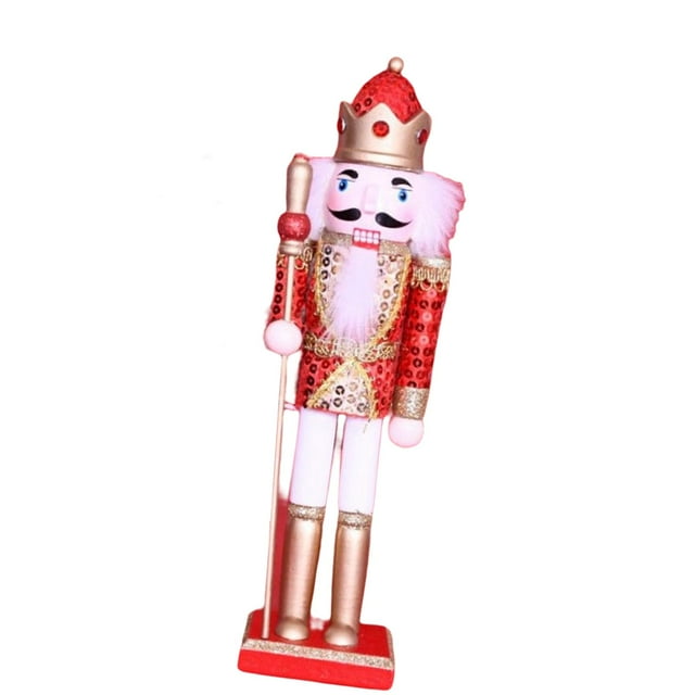 simhoa Glittery Wood Nutcracker Figures Christmas Decorations Handmade Xmas Tree Wooden Yellow Boot