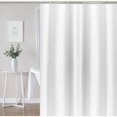 thumbnail image 3 of CORTINA DE BAÑO EXTRA LARGA altura blanca para el baño, cortina de baño ancha en poliéster antimoho, impermeable para la bañera, ancho 180 x alto 220cm |MOON, 3 of 5
