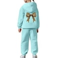 thumbnail image 3 of MEZZALL Girls Winter Outfits Sets Cozy Pullover Hoodie Joggers Sweatshirt Tops Hoodie Trousers Pants Bowknot Print Casual Two Piece Tracksuit Toddler Kids Birthday Long Sleeve Clothing Sets, 3 of 6