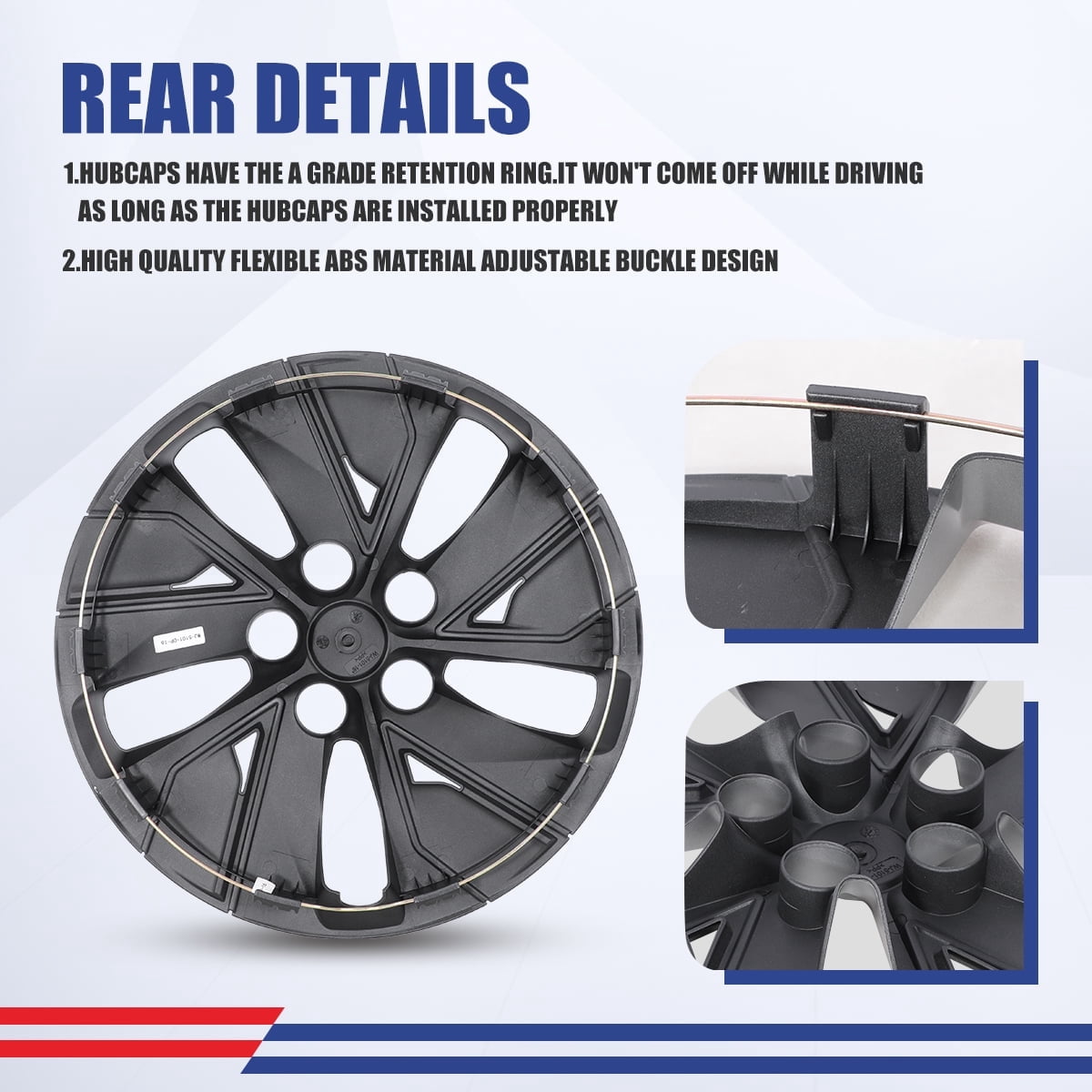 4 Pack 16 inch Hubcaps Wheel Rims Cover for 2019-2025 Nissan Altima Compatible With Steel Wheels,Snap on Installation PP Material,Silver& Black Lacquer