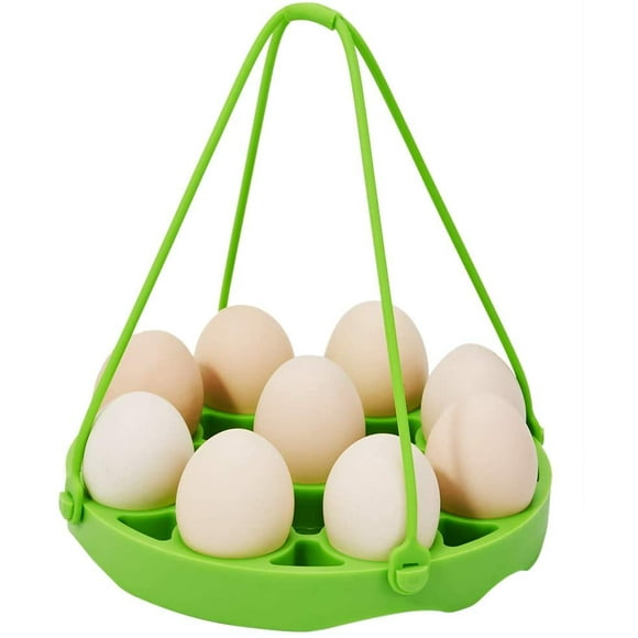 CPDD Silicone Egg Steamer Rack for Instant Pot Accessories, Pressure Cookers Sling Holds 9 Eggs for 5/6, 8 Quart