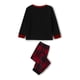 thumbnail image 5 of Pijamas navideños familiares a juego: camisetas de manga larga con estampado de letras y copos de nieve y pantalones a cuadros., 5 of 8
