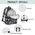 thumbnail image 4 of Patterned Cat Silhouette Black Pattern Backpack for School, Cute School Bag with Adjustable Shoulder Straps and Padded Back, 15.25"x11.5"x5.25", 4 of 5