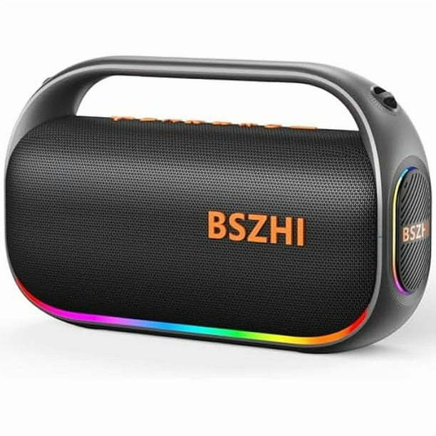 wonima11 80W(120W Peak) Bluetooth Speaker Loud, Portable IPX6 Waterproof Bluetooth Speakers Wireless TWS for Outdoor, Party, Travel, and Beach Camping with Light, BT5.0, USB/TF Card, AUX