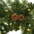 thumbnail image 3 of Nearly Natural 6ft Christmas Artificial Garland w/50 Clear LED Light, 3 of 5