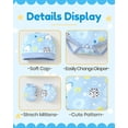 thumbnail image 6 of KIMI BEAR Newborn Baby Boys Outfits Sets 4 Packs 0-3 Months Summer Clothes Sets Short Sleeves Romper Top Elastic Pants with Hats and Mittens 16pcs Layette Essentials Blue, 6 of 7