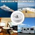 thumbnail image 2 of Unique Bargains 2 Pcs Loquet Rond à Chasse d'Eau pour Trappe de Pont avec Clés Remplacement Blanc pour Remorque de Bateau RV, 2 of 7
