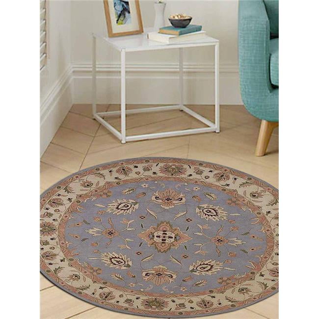 6 X Ft Vintage Hand Tufted Woolen Round Area Rug 44