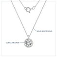 thumbnail image 4 of DIAMONBLISS 14K Real Solid Gold Solitaire Necklace for Women | 14K White Gold Bezel Round Cut Pendant Necklace | 3 Carat Cubic Zirconia CZ Diamond Simulant, 4 of 5