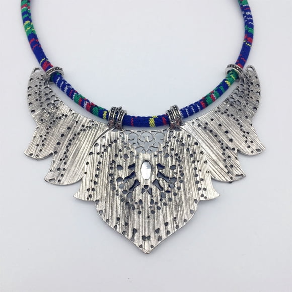 OUNONA Bib Necklace Multicolor Joyería Bohemia Única Para Mujer Complemento