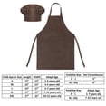 thumbnail image 2 of TOPTIE Kids Apron and Chef Hat Set, Adjustable Cotton Child Cooking Kitchen Apron, S-XXL-Coffee-L, 2 of 8