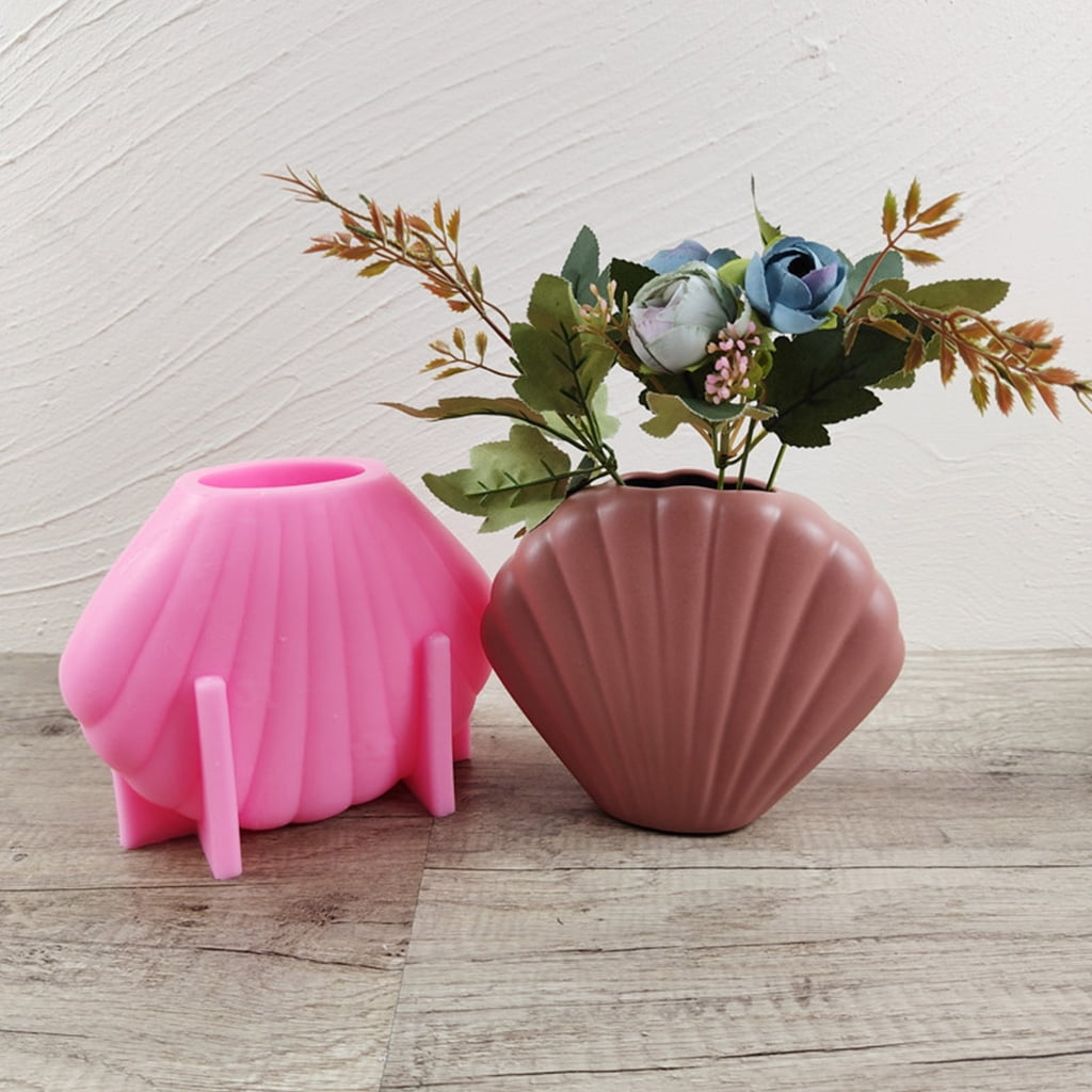 lanema Shell Vase Molds for Storage Bottle Candle Holder Epoxy Resin Casting Mold Tool