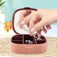 thumbnail image 3 of Joyero con espejo, joyero portátil, organizador de joyas, estuche para exteriores, 3 of 8