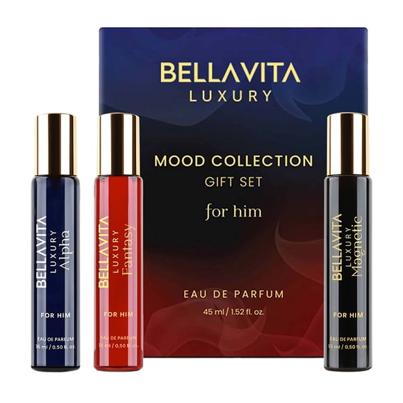 Bellavita Mood Collection Gift Set for Him, Colognes for Men, 3 pc