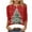 Red-3, variant on Gfyviroh Women's Tshirt Tops 3/4 Sleeve Pullover Crewneck Tops Casual Christmas Tree Printing Plus Size Loose Tops
