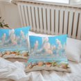 thumbnail image 6 of Throw Pillow Covers 18x18 Inch Set of 2, Nautical Coastal Waterproof Outdoor Pillow Covers, Summer Beach Shell Conch Starfish Blue Decorative Cushion Pillowcases for Couch, Sofa, Bed, Garden, Patio, 6 of 9