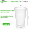 thumbnail image 3 of [100 PACK] 9 oz Clear Plastic Cups - Disposable 9 Ounce Cold Drink Party Cups - Cold Drink, Soda Cups, Party Cups, Drinking Cups for Home, Office, Events, Wedding, Parties and Takeout, 3 of 8
