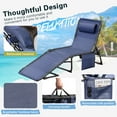 thumbnail image 5 of Homall Outdoor Lounge Chair Foldable Chair Adjustable Height Patio Lounge Chair,Suitable for Beach,Lawn and Pool,Set of 2 Blue, 5 of 7