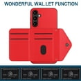 thumbnail image 5 of Allytech Galaxy S23 FE Wallet Case with Shoulder Strap, RFID Blocking Luxury PU Leather Shockproof Cards Slots Stand Anti-Scratch Magnetic Closure Phone Case for Samsung Galaxy S23 FE, Red, 5 of 9