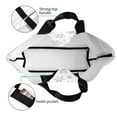 thumbnail image 2 of Wukai Snowflake Minimalist Print Reusable Grocery Bag Shopping Bags Shopping Handle Bag Suitable for Outdoor Convenient Daily Bag, 2 of 5