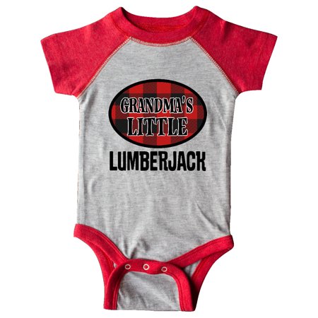 

Inktastic Grandma Little Lumberjack Plaid Gift Baby Boy Bodysuit