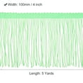 thumbnail image 2 of Uxcell 5 Yards 4 Inch Chainette Fringe Trim Tassel Sewing Trim for Clothes, Light Green, 2 of 6