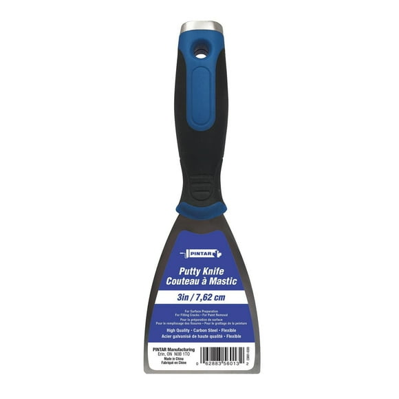 3" Carbon Steel Putty Knife, Flexible, carbon steel